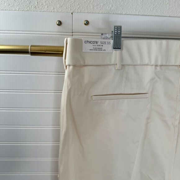 NWT Chico's Flex WB Fly Front Cotton Sateen Crop US 18 - Picture 4 of 9